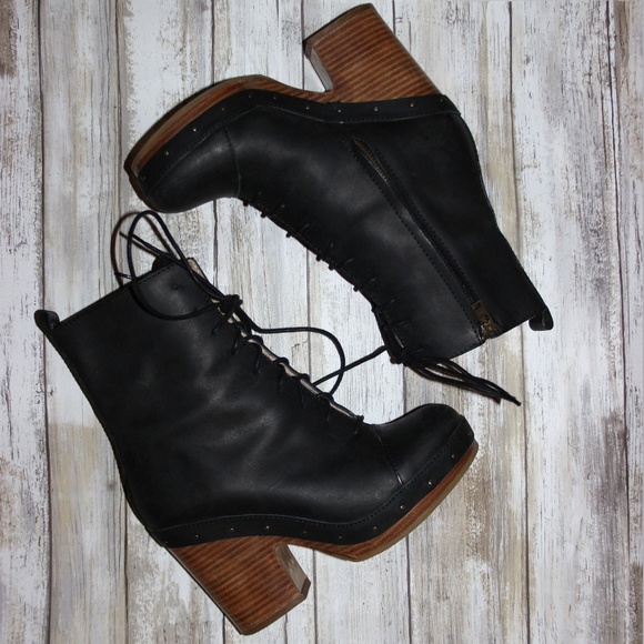 acne lace up boots